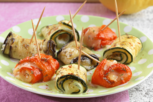 Tapas de légumes grillés à l’Emmental