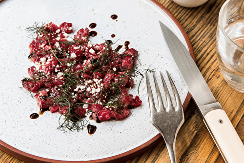 Tartare de boeuf au grana padano et ricotta