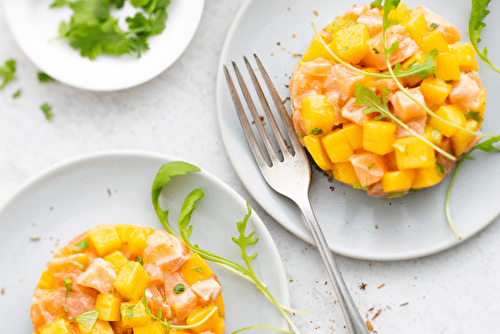 Tartare de saumon à la mangue, la recette légère