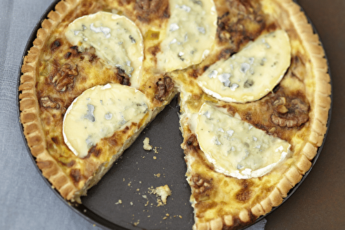 Tarte aux poireaux noix et Bresse Bleu