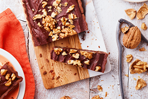 Tarte choco-caramel aux noix du Périgord AOP