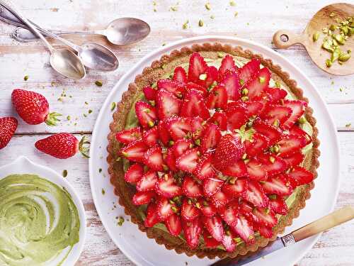 Tarte fraise pistache, le mariage très réussi