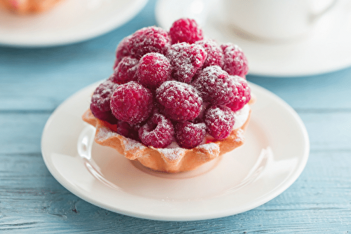 Tartelettes aux framboises à la crème pâtissière