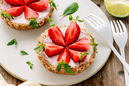 Tartelettes sans cuisson aux fraises, délice express