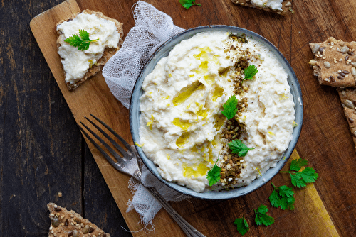 Tartinade de haricots Tarbais à la feta et au citron