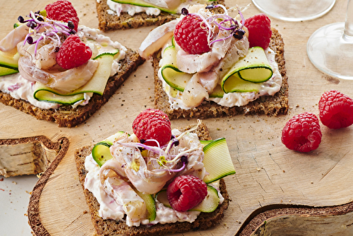 Tartines de lieu noir, fraîches et healthy