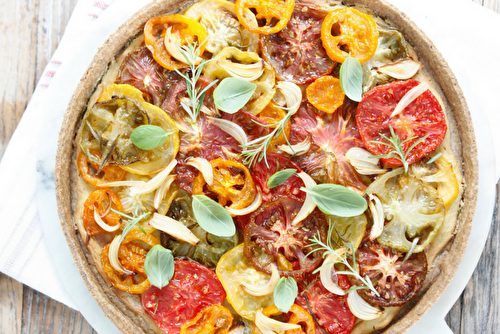 Tomato-tarte à la française, un plat du soir sain et léger