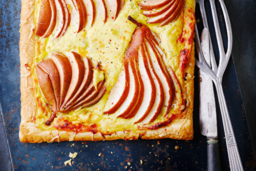 Tourte aux poires et aux restes de fromages