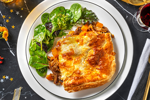 Tourte de Noël au confit de canard