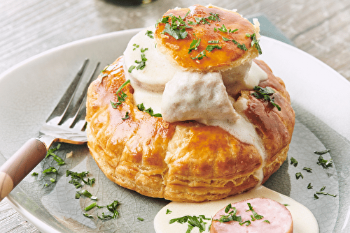 Vol-au-vent à la saucisse de Montbéliard