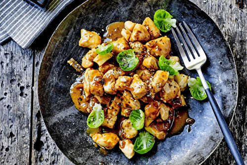 Wok de poulet à la crème de sésame