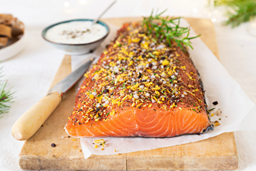 Gravlax de saumon de Norvège