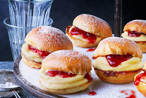 Mini burgers à la crème vanillée