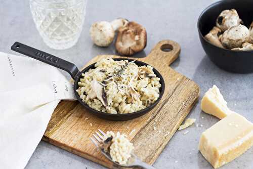 Risotto aux deux champignons et au thym