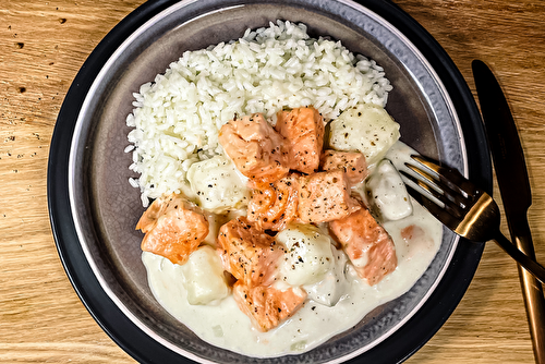 Blanquette de saumon écossais Label Rouge aux légumes racines