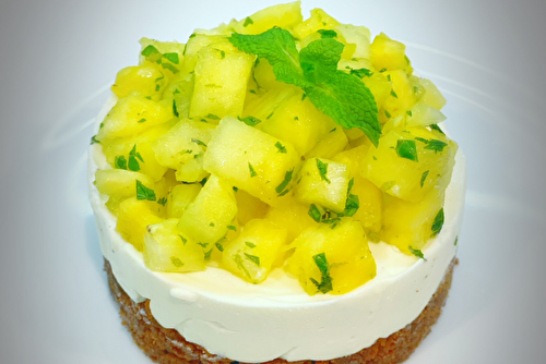 Cheesecake ananas menthe