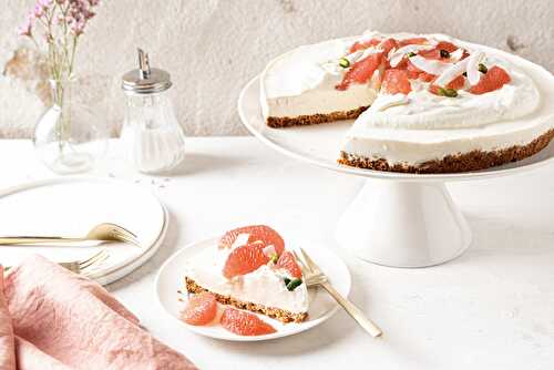 Cheesecake sans cuisson au pamplemousse de Floride