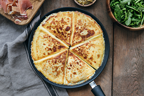 Crêpes façon samossa au jambon de Savoie et crème de Beaufort