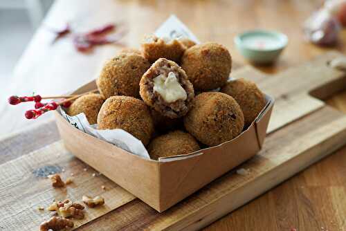 Cromesquis de veau aux oignons caramélisés