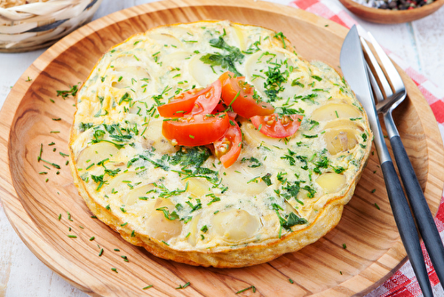 Tortilla de pommes de terre au coeur fondant de mozzarella