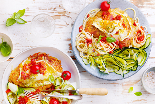 Escalopes de veau « parmigiana » au Chaource