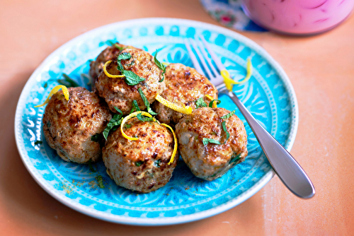 Keftas de veau à la menthe et rémoulade de radis roses