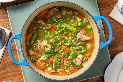 Navarin de veau printanier aux asperges