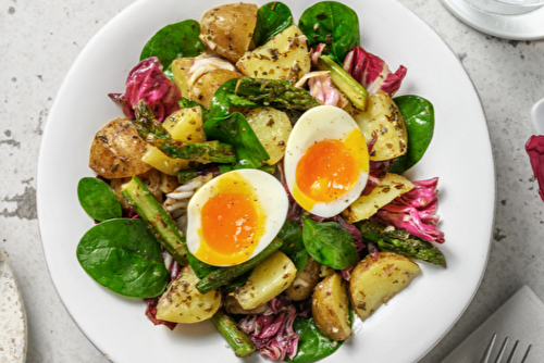 Salade de grenailles aux asperges et Grana Padano