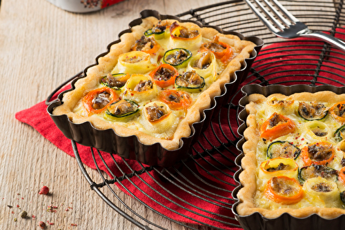 Tartelettes de fleur de légumes et sardines aux 5 baies Connétable