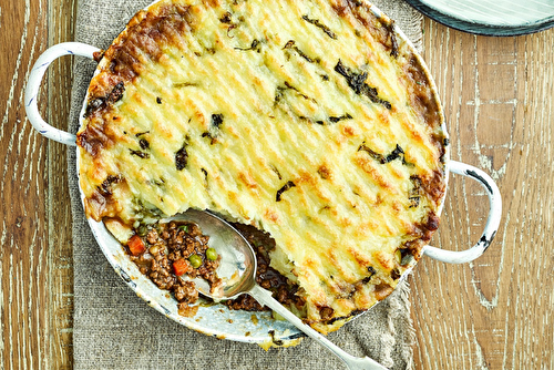 Tourte à la bière irlandaise Stout et garniture Colcannon