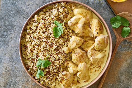 Quinoa Gourmand et poulet sauce curry