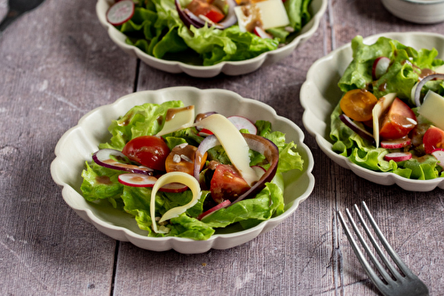 Salade de printemps aux lamelles de Beaufort