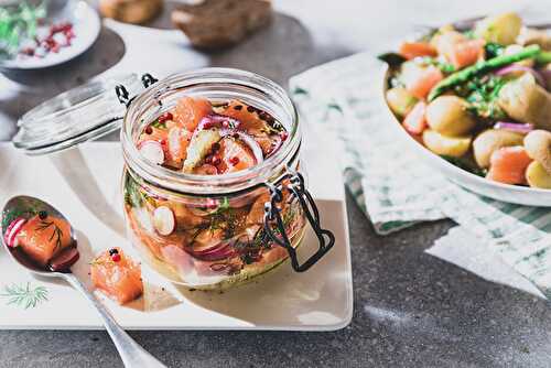 Salade de saumon de Norvège mariné