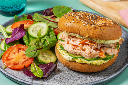 Bagels au saumon fumé et au basilic