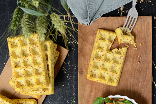 Gaufres de polenta au quinoa cuites au four