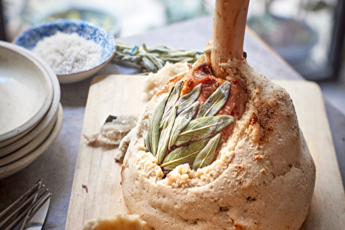 Jarret de veau à la sauge, en croûte de sel Le Guérandais