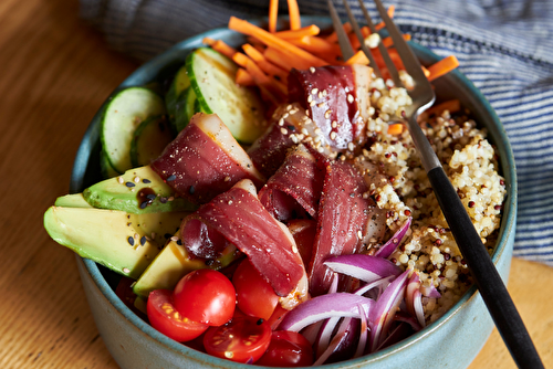 Pokebowl d’été au magret fumé