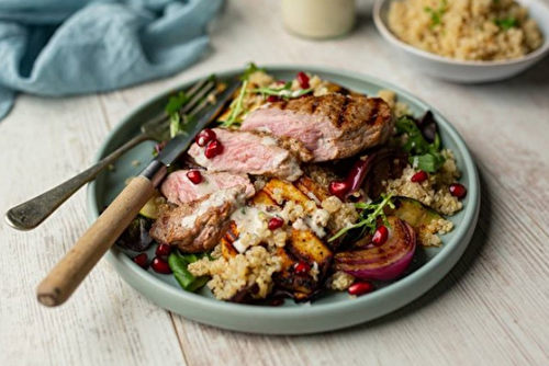 Salade d’agneau irlandais au quinoa et halloumi