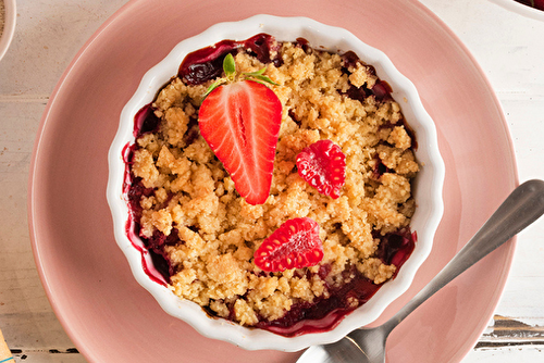 Crumble aux fruits rouges à la cassonade fine