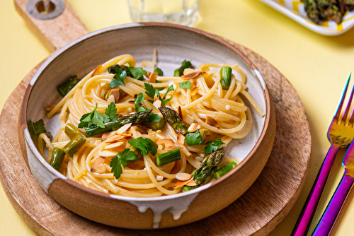 Pasta al limone et asperges vertes