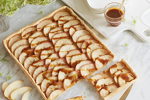 Tarte fine aux pommes et au caramel