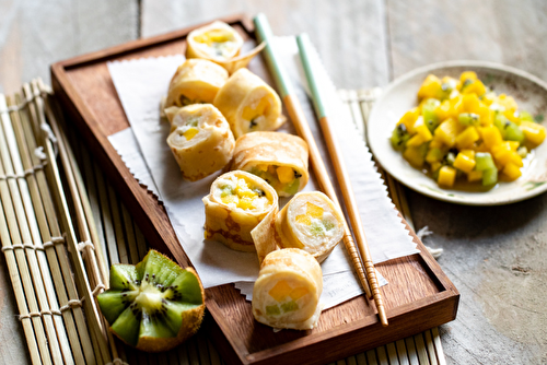 Makis aux fruits et au riz au lait à la vanille de Madagascar