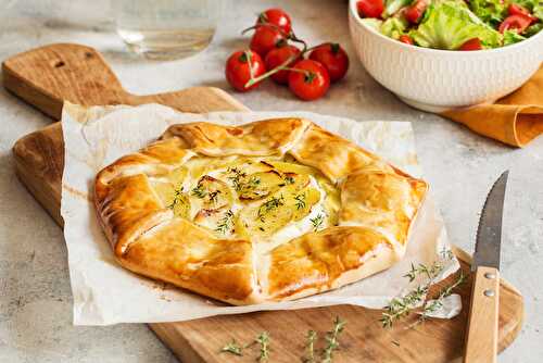 Tarte rustique aux pommes de terre et chèvre frais