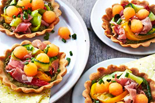 Tartelettes apéritives au melon