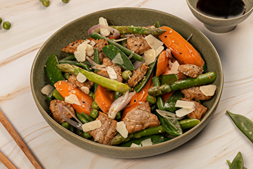 Wok de veau aux légumes