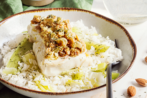 Colin en crumble d’amandes et aneth