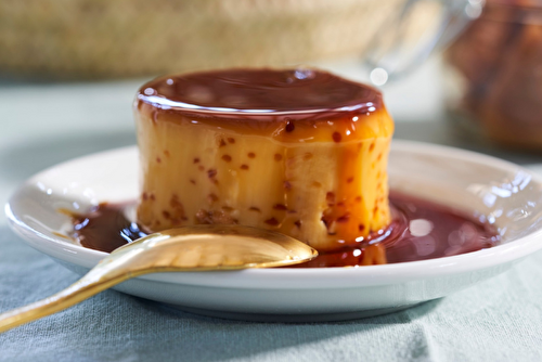 Crème caramel au lait de brebis