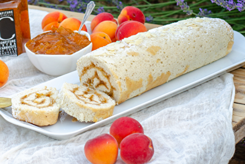 Gâteau roulé à la confiture d’abricots au thym sauvage du Domaine de Léos