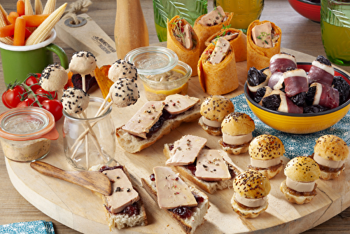 Mini-bouchées au foie gras et au magret