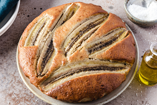 Gâteau à la banane et à l’huile d’olive de la Vallée des Baux-de-Provence – olives maturées AOP